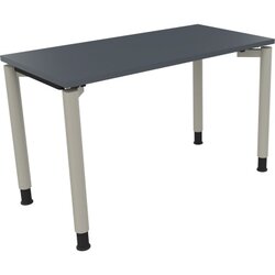 Neutralware 810036282 Schreibtisch 1200x600x680-820 4Fuß Rund si/Lavagrau