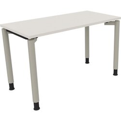 Neutralware 810036201 Schreibtisch 1200x600x680-820 4Fuß Rund si/Weiß