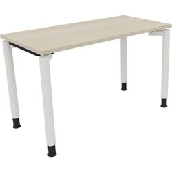 Neutralware 810036372 Schreibtisch 1200x600x680-820 4Fuß Rund ws/Akazie hell