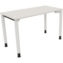 Neutralware 810036301 Schreibtisch 1200x600x680-820 4Fuß Rund ws/Weiß