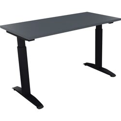 Neutralware 810021782 Schreibtisch 1200x600x650-850 Kufe Quadrat an/Lavagrau