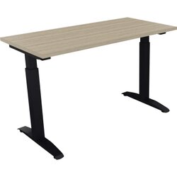 Neutralware 810021771 Schreibtisch 1200x600x650-850 Kufe Quadrat an/Eiche Natur
