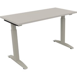 Neutralware 810021881 Schreibtisch 1200x600x650-850 Kufe Quadrat si/Lichtgrau