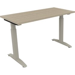 Neutralware 810021871 Schreibtisch 1200x600x650-850 Kufe Quadrat si/Eiche Natur