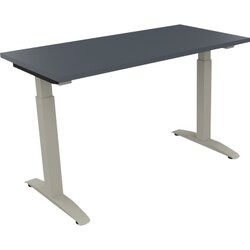 Neutralware 810021882 Schreibtisch 1200x600x650-850 Kufe Quadrat si/Lavagrau