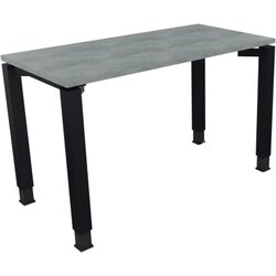 Neutralware 810028983 Schreibtisch 1200x600x680-820 4Fuß Quadrat an/Beton hell