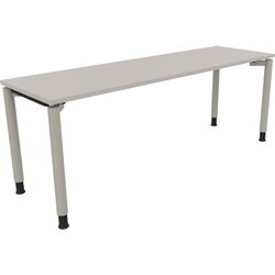 Neutralware 810042281 Schreibtisch 2000x600x680-820 4Fuß Rund si/Lichtgrau