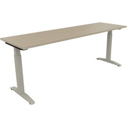 Neutralware 810027571 Schreibtisch 2000x600x650-850 Kufe Quadrat si/Eiche Natur