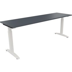 Neutralware 810027682 Schreibtisch 2000x600x650-850 Kufe Quadrat ws/Lavagrau