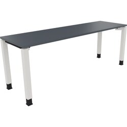 Neutralware 810034882 Schreibtisch 2000x600x680-820 4Fuß Quadrat ws/Lavagrau