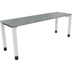 Neutralware 810034883 Schreibtisch 2000x600x680-820 4Fuß Quadrat ws/Beton hell