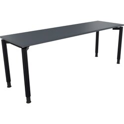 Neutralware 810042182 Schreibtisch 2000x600x680-820 4Fuß Rund an/Lavagrau