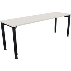 Neutralware 810042101 Schreibtisch 2000x600x680-820 4Fuß Rund an/Weiß