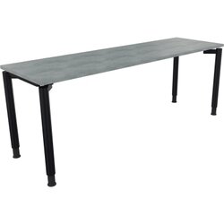 Neutralware 810042183 Schreibtisch 2000x600x680-820 4Fuß Rund an/Beton hell