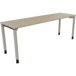 Neutralware 810042271 Schreibtisch 2000x600x680-820 4Fuß Rund si/Eiche Natur