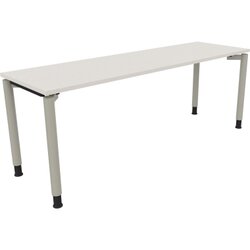 Neutralware 810042201 Schreibtisch 2000x600x680-820 4Fuß Rund si/Weiß