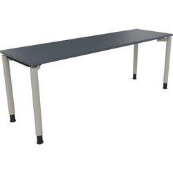 Neutralware 810042282 Schreibtisch 2000x600x680-820 4Fuß Rund si/Lavagrau