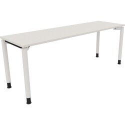 Neutralware 810042301 Schreibtisch 2000x600x680-820 4Fuß Rund ws/Weiß