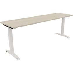 Neutralware 810027672 Schreibtisch 2000x600x650-850 Kufe Quadrat ws/Akazie hell