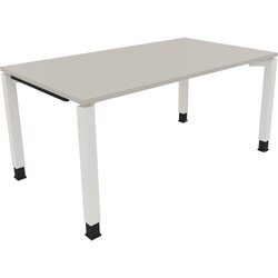 Neutralware 810032781 Schreibtisch 1600x900x680-820 4Fuß Quadrat ws/Lichtgrau