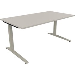 Neutralware 810025481 Schreibtisch 1600x900x650-850 Kufe Quadrat si/Lichtgrau
