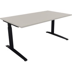 Neutralware 810025381 Schreibtisch 1600x900x650-850 Kufe Quadrat an/Lichtgrau