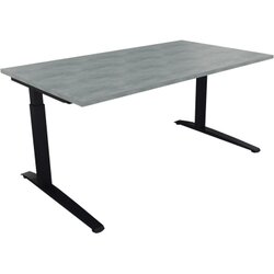 Neutralware 810025383 Schreibtisch 1600x900x650-850 Kufe Quadrat an/Beton hell