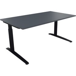 Neutralware 810025382 Schreibtisch 1600x900x650-850 Kufe Quadrat an/Lavagrau