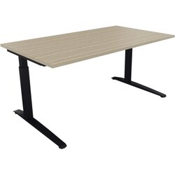 Neutralware 810025371 Schreibtisch 1600x900x650-850 Kufe Quadrat an/Eiche Natur