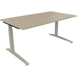 Neutralware 810025471 Schreibtisch 1600x900x650-850 Kufe Quadrat si/Eiche Natur