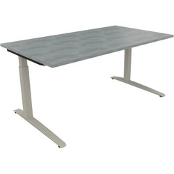 Neutralware 810025483 Schreibtisch 1600x900x650-850 Kufe Quadrat si/Beton hell