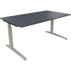 Neutralware 810025482 Schreibtisch 1600x900x650-850 Kufe Quadrat si/Lavagrau