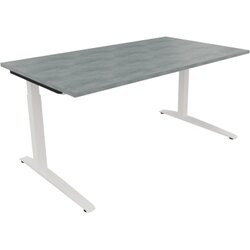 Neutralware 810025583 Schreibtisch 1600x900x650-850 Kufe Quadrat ws/Beton hell