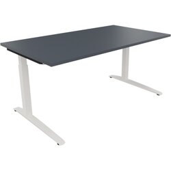 Neutralware 810025582 Schreibtisch 1600x900x650-850 Kufe Quadrat ws/Lavagrau