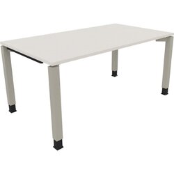 Neutralware 810032601 Schreibtisch 1600x900x680-820 4Fuß Quadrat si/Weiß
