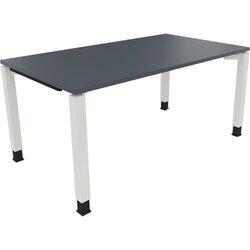 Neutralware 810032782 Schreibtisch 1600x900x680-820 4Fuß Quadrat ws/Lavagrau