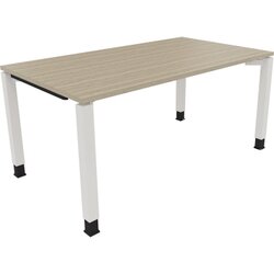 Neutralware 810032771 Schreibtisch 1600x900x680-820 4Fuß Quadrat ws/Eiche Natur