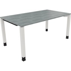 Neutralware 810032783 Schreibtisch 1600x900x680-820 4Fuß Quadrat ws/Beton hell