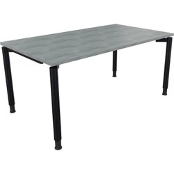Neutralware 810040083 Schreibtisch 1600x900x680-820 4Fuß Rund an/Beton hell