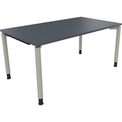 Neutralware 810040182 Schreibtisch 1600x900x680-820 4Fuß Rund si/Lavagrau
