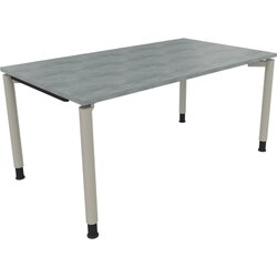 Neutralware 810040183 Schreibtisch 1600x900x680-820 4Fuß Rund si/Beton hell