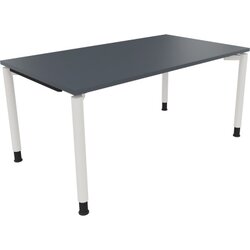 Neutralware 810040282 Schreibtisch 1600x900x680-820 4Fuß Rund ws/Lavagrau