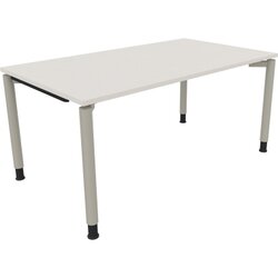 Neutralware 810040101 Schreibtisch 1600x900x680-820 4Fuß Rund si/Weiß