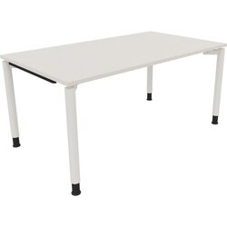 Neutralware 810040201 Schreibtisch 1600x900x680-820 4Fuß Rund ws/Weiß