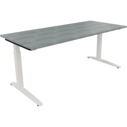 Neutralware 810026783 Schreibtisch 1800x800x650-850 Kufe Quadrat ws/Beton hell