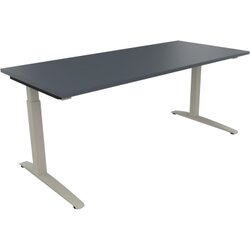 Neutralware 810026682 Schreibtisch 1800x800x650-850 Kufe Quadrat si/Lavagrau