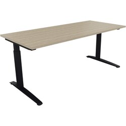 Neutralware 810026571 Schreibtisch 1800x800x650-850 Kufe Quadrat an/Eiche Natur