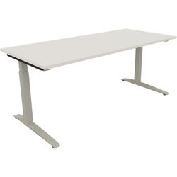 Neutralware 810026601 Schreibtisch 1800x800x650-850 Kufe Quadrat si/Weiß