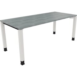 Neutralware 810033983 Schreibtisch 1800x800x680-820 4Fuß Quadrat ws/Beton hell