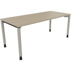 Neutralware 810041371 Schreibtisch 1800x800x680-820 4Fuß Rund si/Eiche Natur